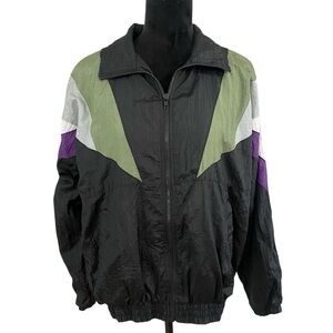 Vintage Colorblock Windbreaker Jacket